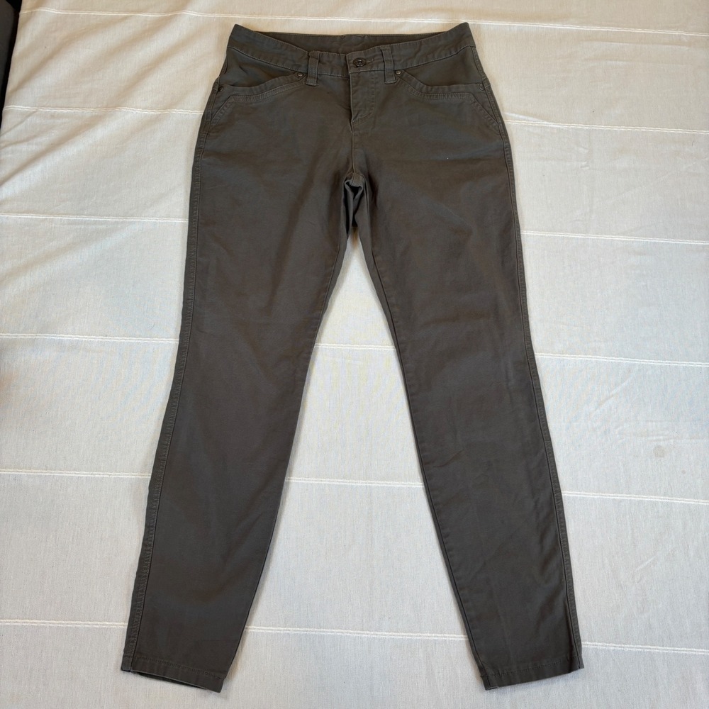 Kuhl Kontra Skinny Pants Womens 4 Short Olive Green Hiking Outdoor Trousers